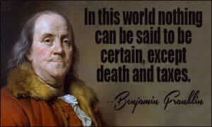 Benjamin Franklin Tax Quote