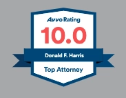 Avvo 10.0 Top Attorney rating badge awarded to estate planning and probate attorney Donald F. Harris