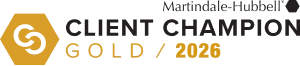 Martindale-Hubbell Client Champion Gold 2026 award for outstanding client service in estate planning and probate matters