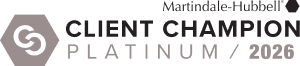 Martindale-Hubbell Client Champion Platinum 2026 recognition for exceptional client satisfaction in probate and estate planning law