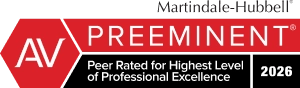 Martindale-Hubbell AV Preeminent 2026 peer-rated badge for highest level of professional excellence in estate planning and probate law